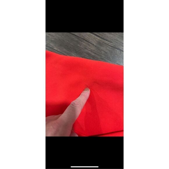 Theory Stretch V-Neck Sleeveless Side Slit Straight Hem Tunic Top Red Size Small - Picture 13 of 13